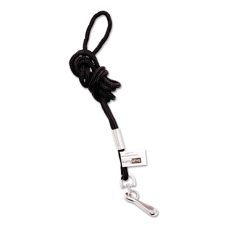 SICURIX Rope Lanyard, Metal Hook Fastener, 36" Long, Nylon, Black (BAU68909)