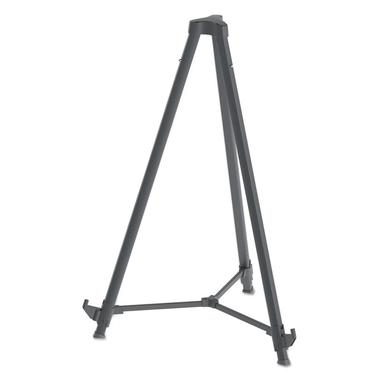 MasterVision Quantum Heavy Duty Display Easel, 35.62" to 61.22" High, Plastic, Black (BVCFLX11404)