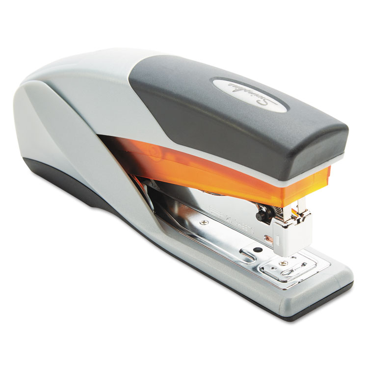 Swingline Optima 25 Reduced Effort Stapler, 25-Sheet Capacity, Gray/Orange (SWI66402)