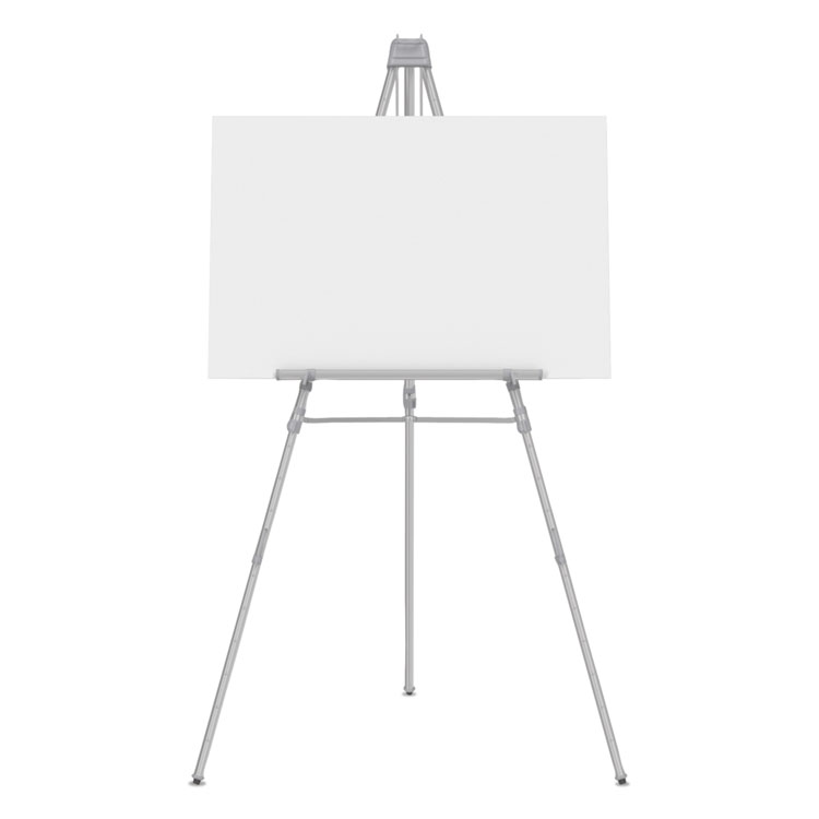 Quartet Aluminum Heavy-Duty Display Easel, 38" to 66" High, Aluminum, Silver (QRT55E)