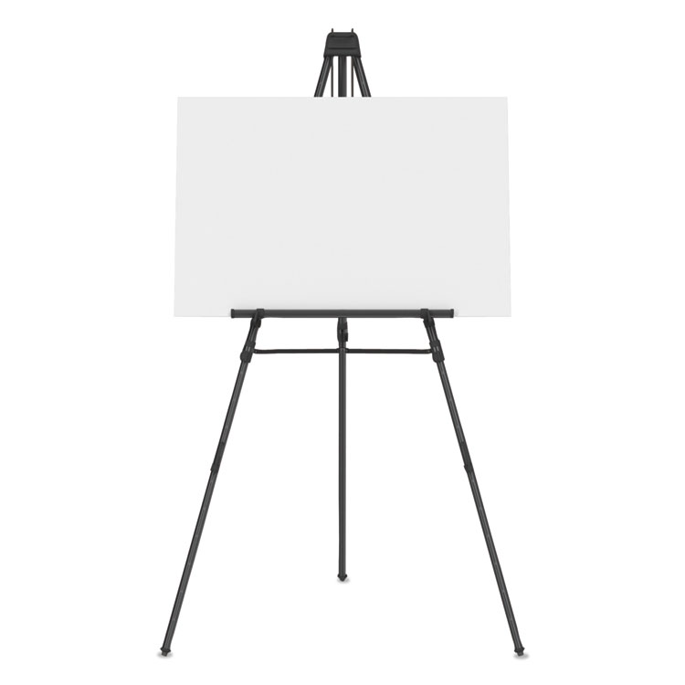 Quartet Aluminum Heavy-Duty Display Easel, 38" to 66" High, Aluminum, Black (QRT56E)