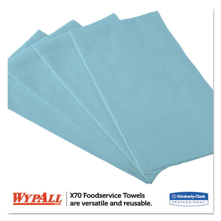 All X70 Foodservice Towels, 1/4 Fold, 12.5 x 23.5, Unscented, Blue, 300/Carton (KCC05927)