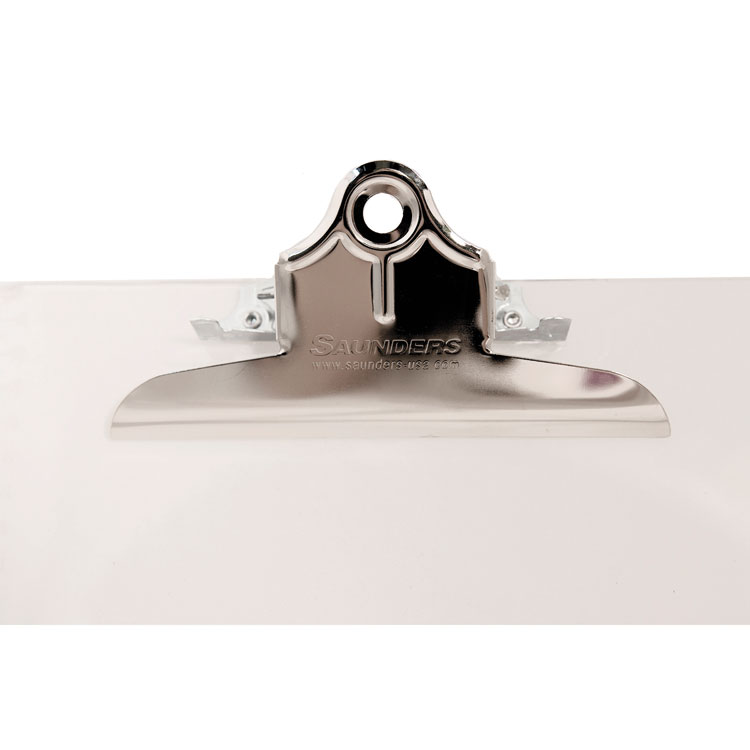 SAU21803 - Saunders Recycled Plastic Clipboard with Ruler Edge, 1" Clip Capacity, Holds 8.5 x 11 Sheets, Clear (SAU21803)