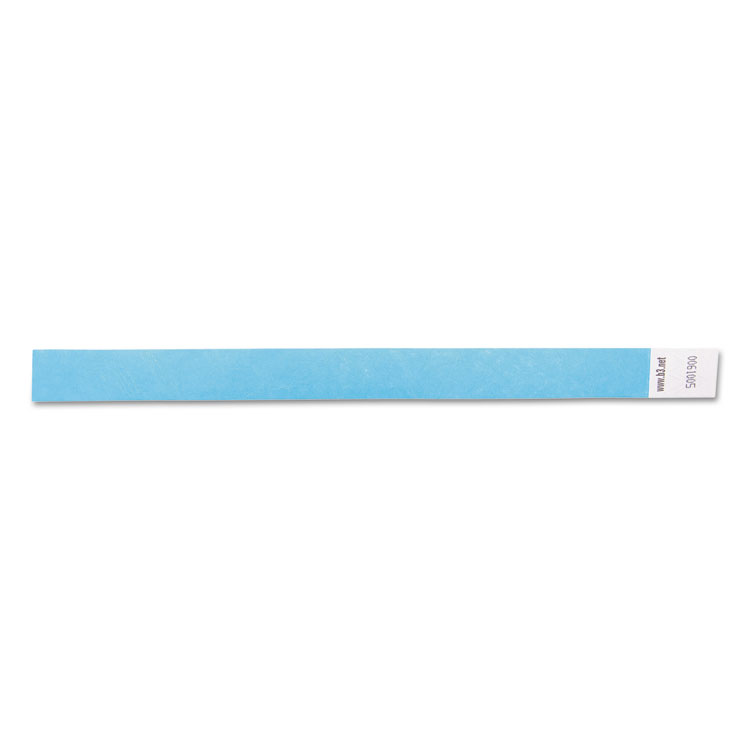 SICURIX Security Wristbands, Sequentially Numbered, 10" x 0.75", Blue, 100/Pack (BAU85030)