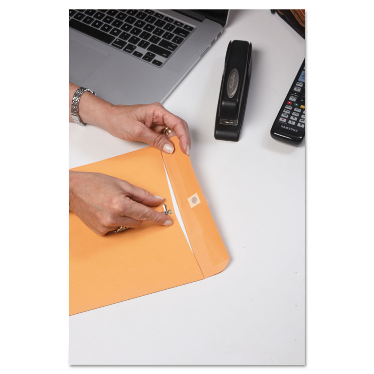 Quality Park Clasp Envelope, 32 lb Bond Weight Kraft, #10 1/2, Square Flap, Clasp/Gummed Closure, 9 x 12, Brown Kraft, 100/Box (QUA37790)
