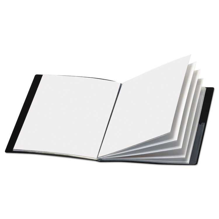 Cardinal ShowFile Display Book with Custom Cover Pocket, 12 Letter-Size Sleeves, Black (CRD50132)