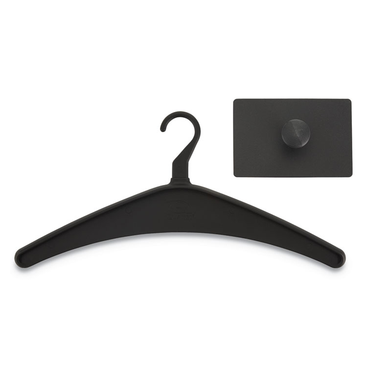 Quartet Magnetic Coat Hook with Heavy-Duty Hanger, Metal Hook, Black (QRT2015M)