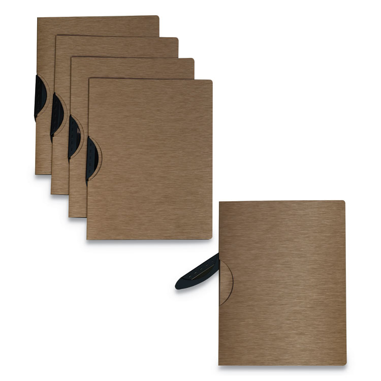 C-Line Modern Metallic Executive Style Report Cover, Swing Clip,  8.5 x 11, Bronze/Bronze, 5/Pack (CLI33316)