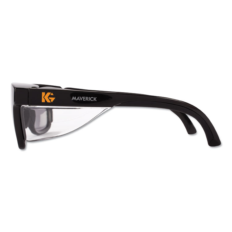 KleenGuard Maverick Safety Glasses, Black, Polycarbonate Frame, Smoke Lens, 12/Box (KCC49311)