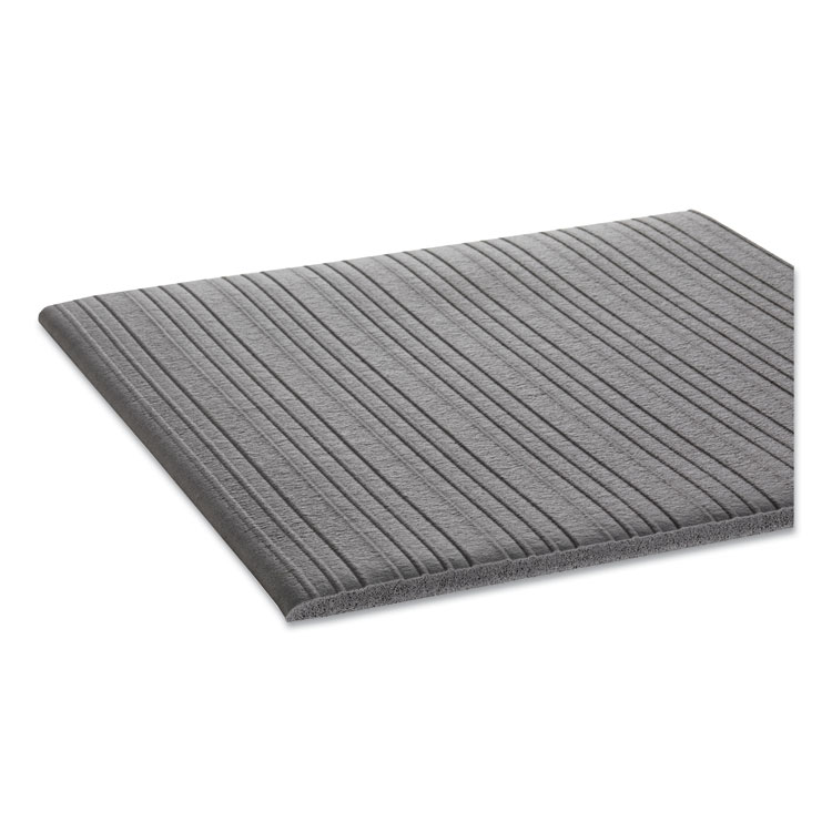 Crown Ribbed Anti-Fatigue Mat, Vinyl, 36 x 60, Gray (CWNFL3660GY)