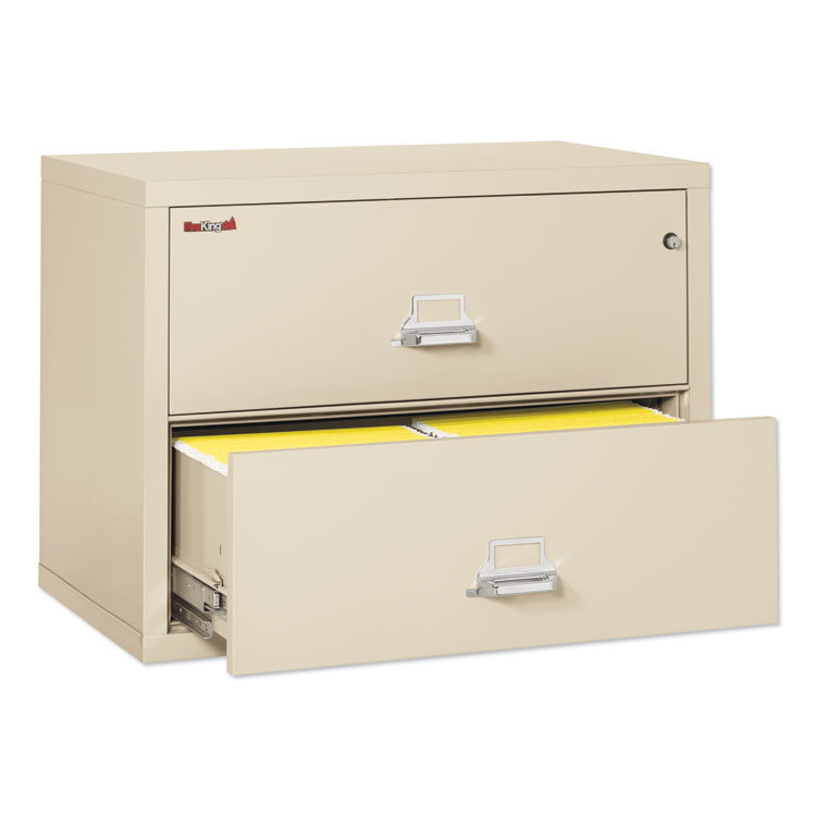 FireKing Insulated Lateral File, 2 Legal/Letter-Size File Drawers, Parchment, 37.5" x 22.13" x 27.75" (FIR23822CPA)