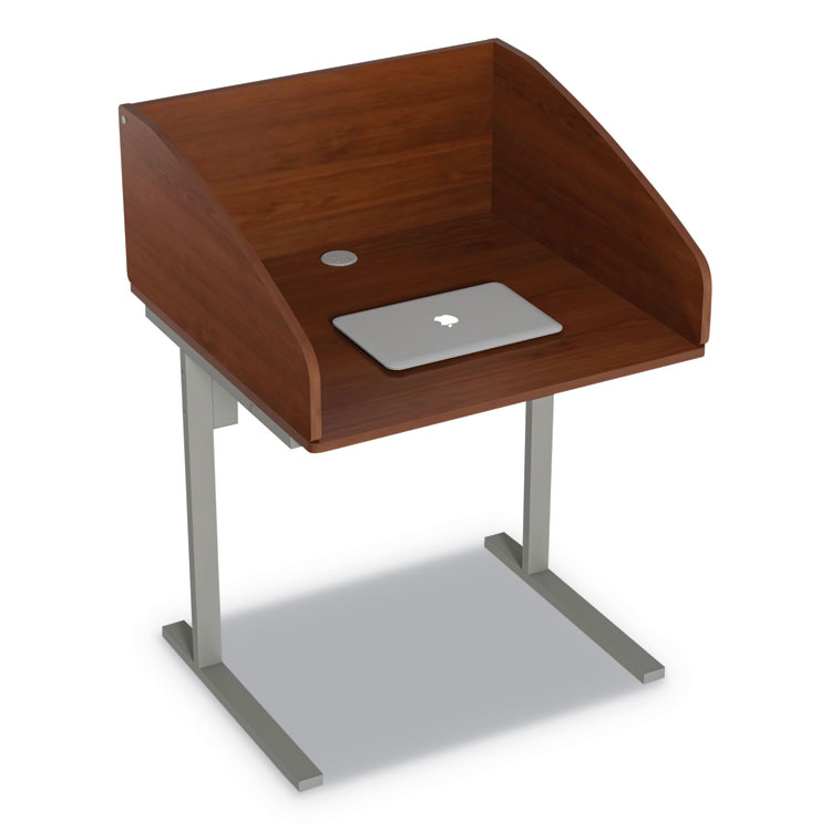 Linea Italia Study Carrell Starter Unit, 2-Leg, 31.25 x 23.5 x 45.25, Cherry (LITSC801CH)
