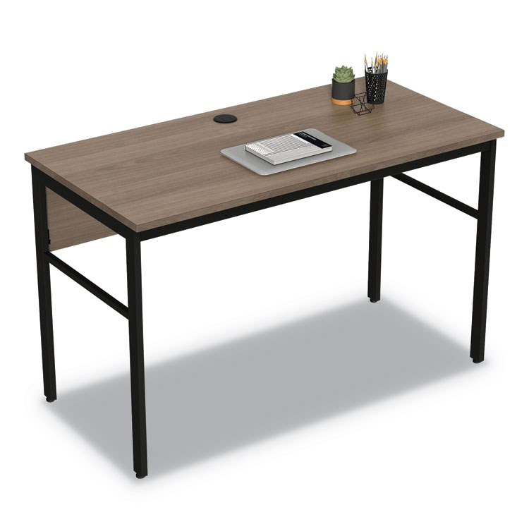 Linea Italia Urban Series Desk Workstation, 59" x 23.75" x 29.5", Natural Walnut (LITUR601NW)