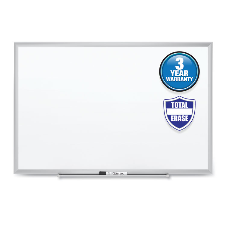 Quartet Classic Series Total Erase Dry Erase Boards, 60 x 36, White Surface, Silver Anodized Aluminum Frame (QRTS535)