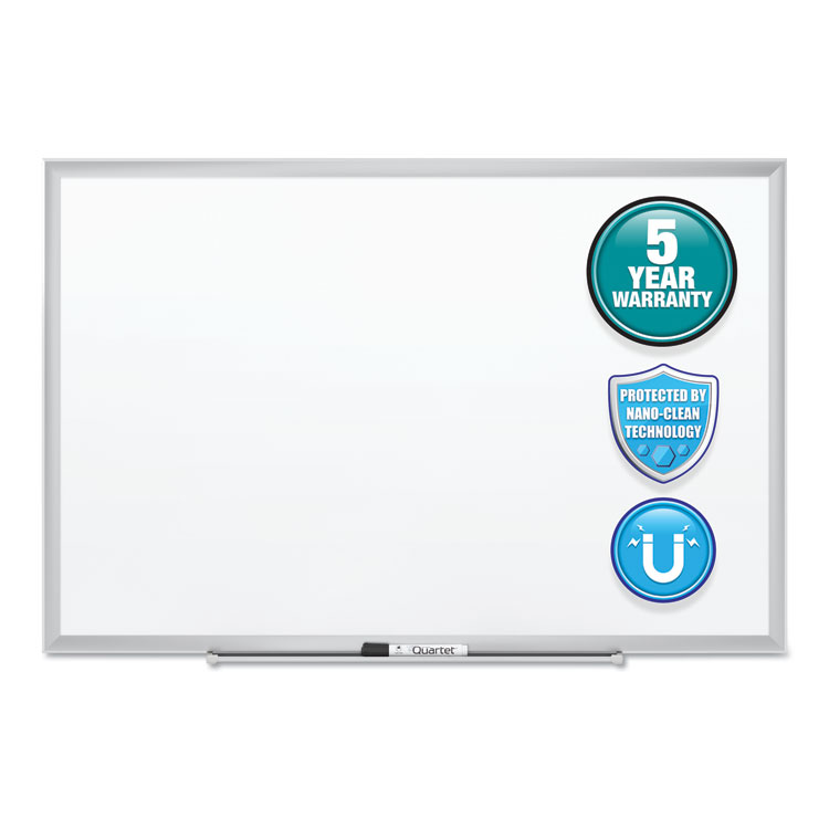 Quartet Classic Series Nano-Clean Dry Erase Board, 72 x 48, White Surface, Silver Aluminum Frame (QRTSM537)