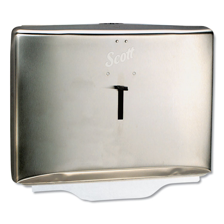 Scott Personal Seat Cover Dispenser, 16.6 x 2.5 x 12.3, Stainless Steel (KCC09512)