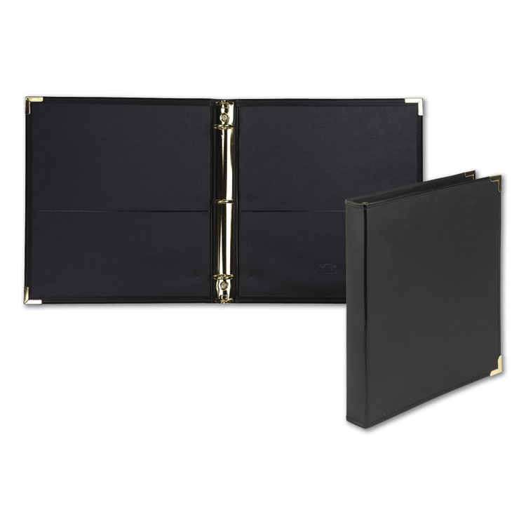 Samsill Classic Collection Ring Binder, 3 Rings, 1" Capacity, 11 x 8.5, Black (SAM15130)