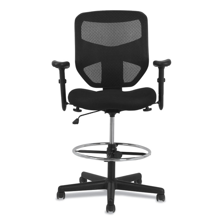 HON Prominent High-Back Task Stool, Supports Up to 250 lb, 21" to 28.1" Seat Height, Black (HONVL539MM10)