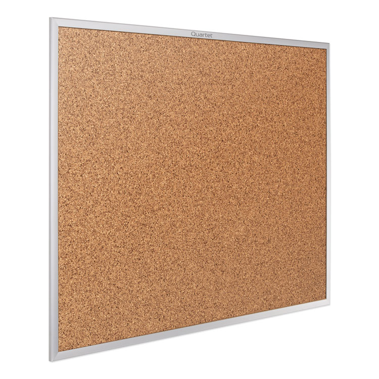 Quartet Classic Series Cork Bulletin Board, 96 x 48, Tan Surface, Silver Anodized Aluminum Frame (QRT2308)
