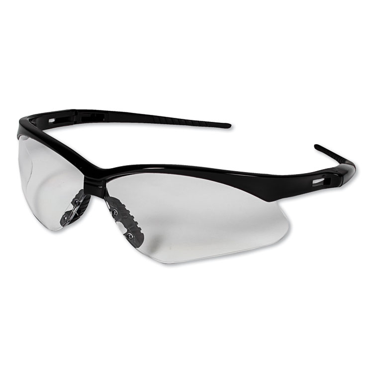 KleenGuard Nemesis Safety Glasses, Black Frame, Clear Lens (KCC25676)