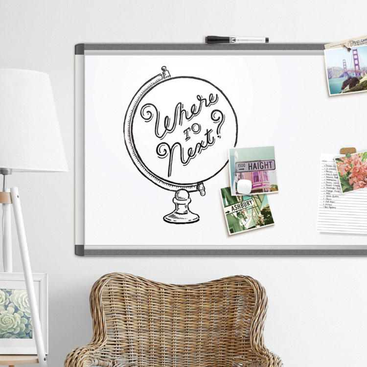 U Brands PINIT Magnetic Dry Erase Board, 23 x 17, White (UBR2804U0001)