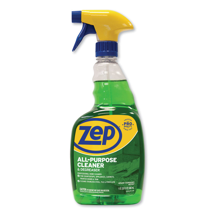 Zep Commercial All-Purpose Cleaner and Degreaser, Fresh Scent, 32 oz Spray Bottle, 12/Carton (ZPEZUALL32CT)