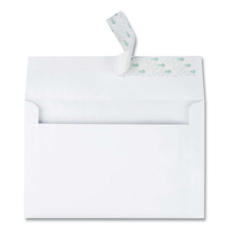 Quality Park Greeting Card/Invitation Envelope, A-9, Square Flap, Redi-Strip Adhesive Closure, 5.75 x 8.75, White, 100/Box (QUA10750)