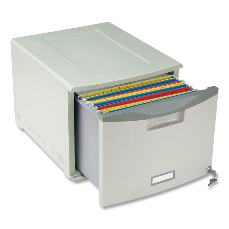 Storex Stackable Storage Drawer, 14.8" x 18.3" x 12.8", Gray (STX61251S02C)