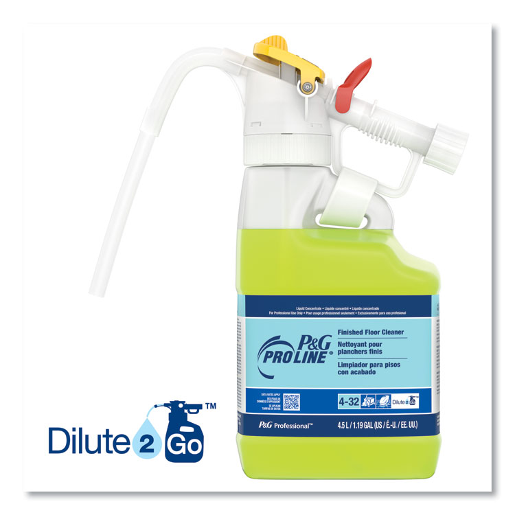 P&G Professional Dilute 2 Go, P and G Pro Line Finished Floor Cleaner, Fresh Scent, 4.5 L Jug, 1/Carton (PGC72003)