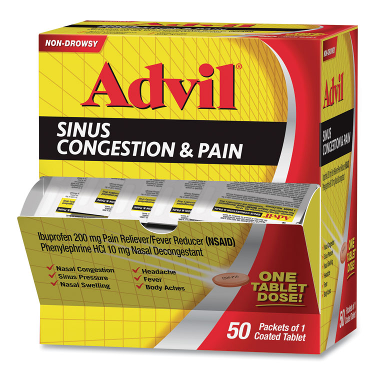 Advil Sinus Congestion and Pain Relief, 50/Box (PFYBXAVSCP50BX)