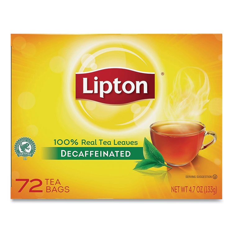 Lipton Tea Bags, Decaffeinated, 72/Box (LIP290)