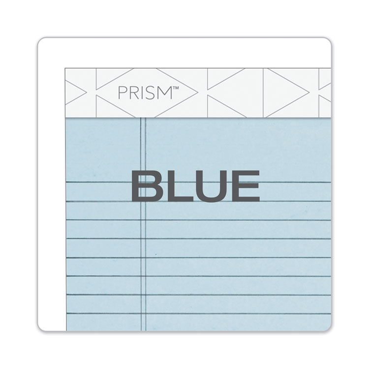 TOPS Prism + Colored Writing Pads, Narrow Rule, 50 Pastel Blue 5 x 8 Sheets, 12/Pack (TOP63020)