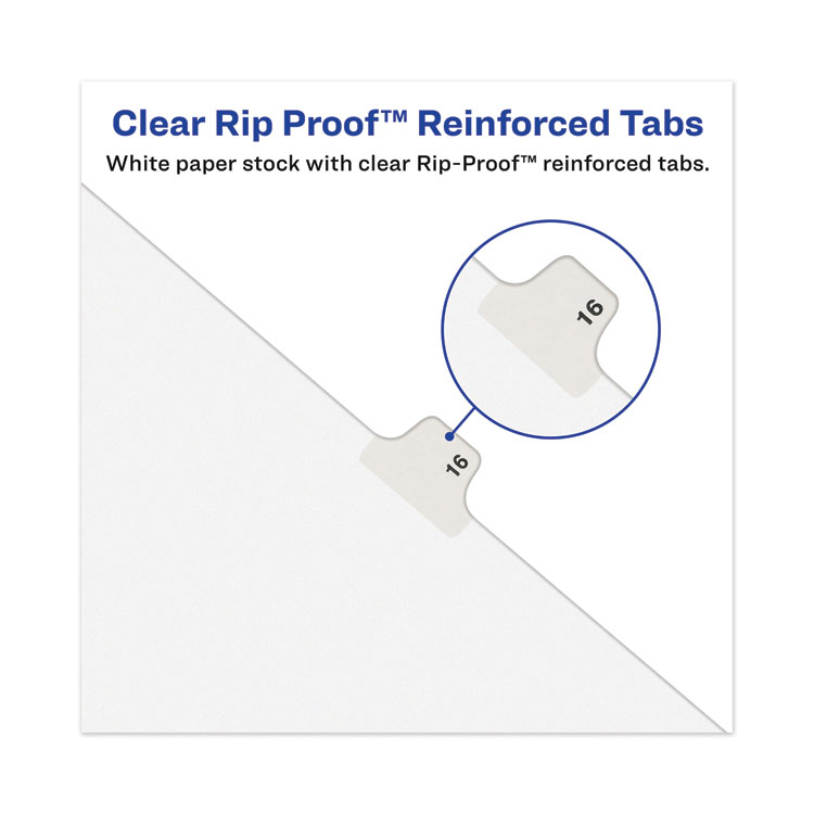 Avery Avery-Style Preprinted Legal Bottom Tab Divider, 26-Tab, Exhibit G, 11 x 8.5, White, 25/PK (AVE11946)