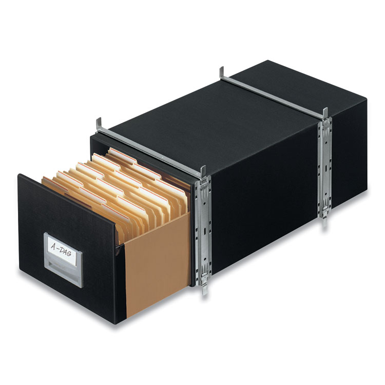 Bankers Box STAXONSTEEL Maximum Space-Saving Storage Drawers, Letter Files, 14" x 25.5" x 11.13", Black, 6/Carton (FEL00511)