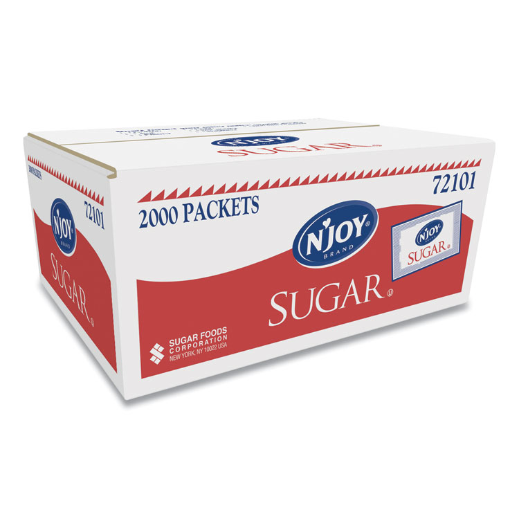 N'Joy Sugar Packets, 0.1 oz, 2,000 Packets/Box (NJOSUG72101)