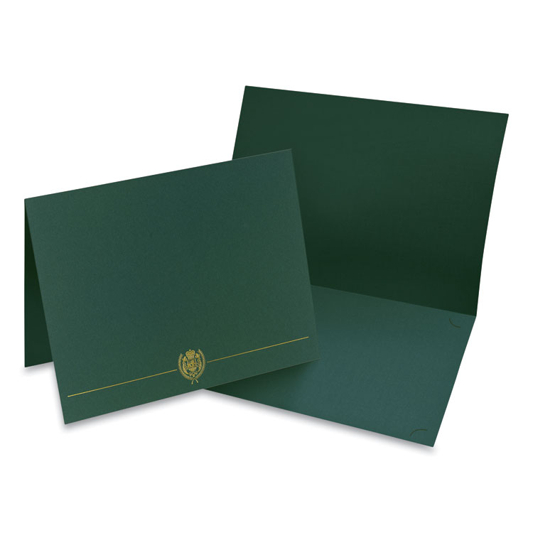 Great Papers! Classic Crest Certificate Covers, 9.38 x 12, Hunter, 5/Pack (GRP903118)