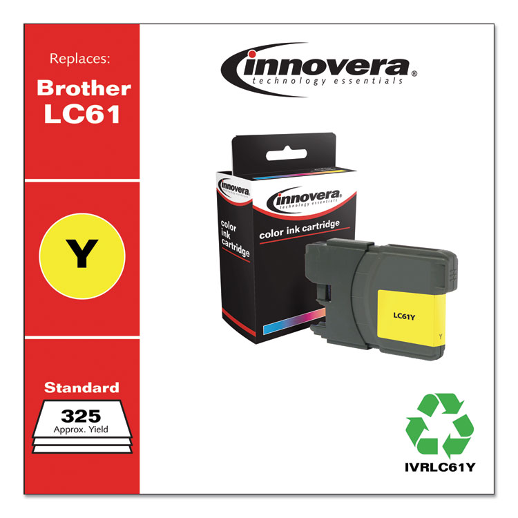 Innovera Remanufactured Yellow Ink, Replacement for LC61Y, 750 Page-Yield (IVRLC61Y)