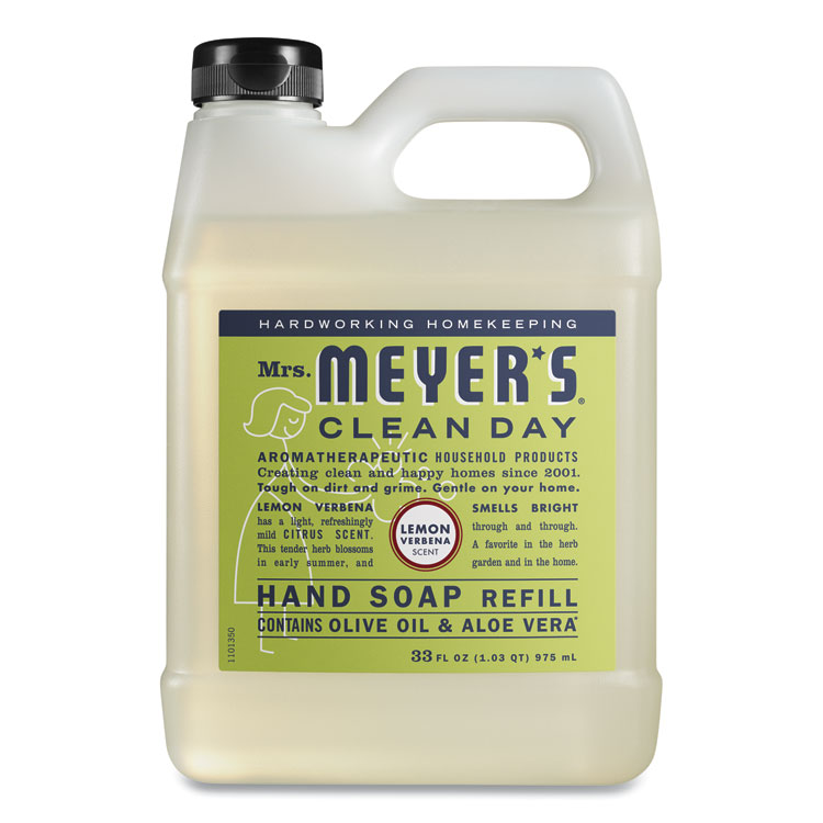 Mrs. Meyer's Clean Day Liquid Hand Soap Refill, Lemon Scent, 33 oz, 6/Carton (SJN651327)