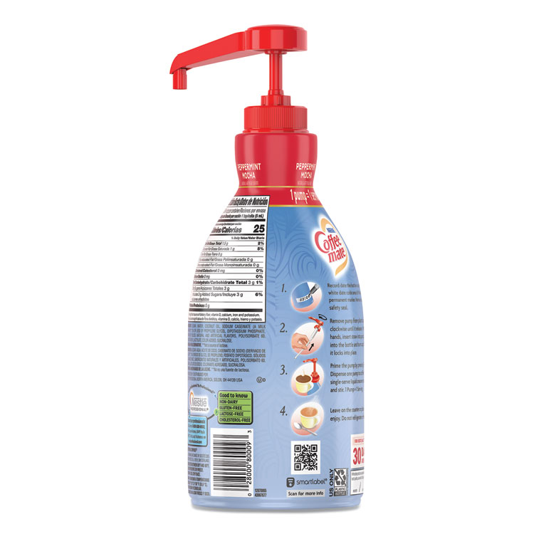 Coffee mate Liquid Creamer Pump Bottle, Peppermint Mocha, 1.5 L, 2/Carton (NES29600CT)