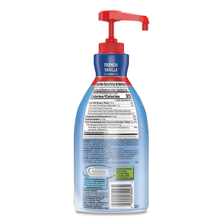 Coffee mate Liquid Coffee Creamer, French Vanilla, 1.5 Liter Pump Bottle, 2/Carton (NES31803CT)