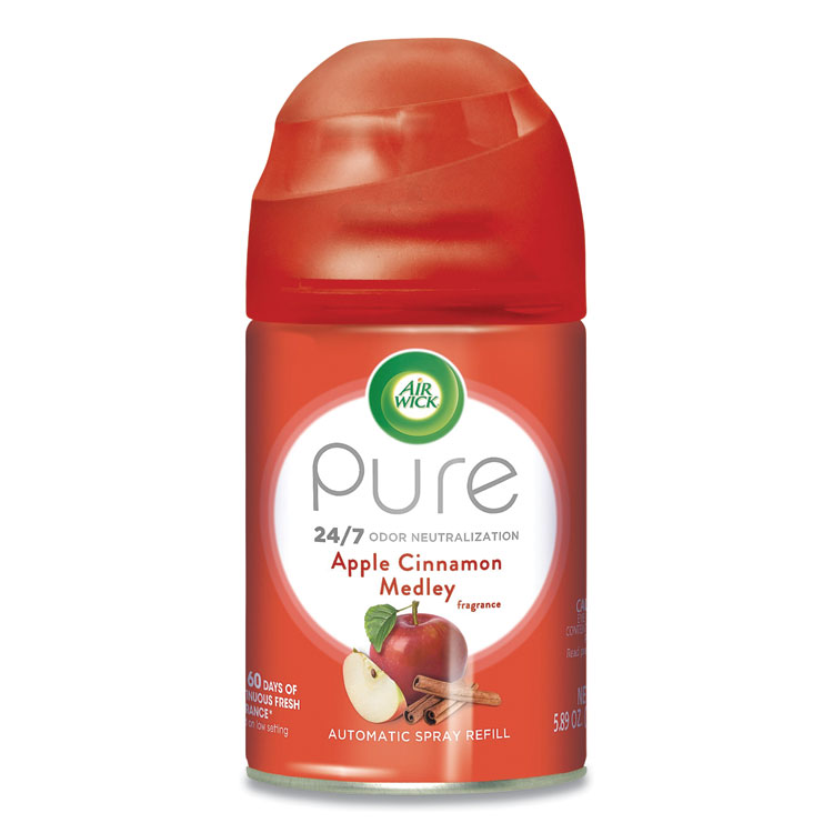 Air Wick Freshmatic Ultra Spray Refill, Apple Cinnamon Medley, 5.89 oz Aerosol Spray, 6/Carton (RAC78283CT)