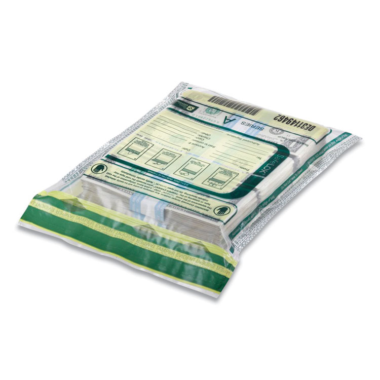 SafeLOK Series D Deposit Bags, 12 x 16, White, 100/Pack (CNK585094)