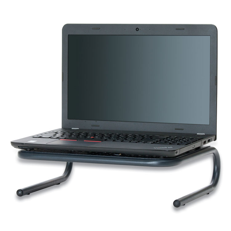 Mind Reader Metal Monitor Stand Riser for Computer, 14.88" x 11.33" x 4.21", Black, Supports 44 lbs (EMS2METMONSTBLK)