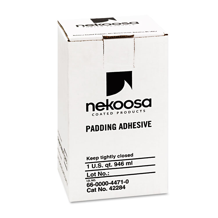 Nekoosa Fan-Out Padding Adhesive, 32 oz, Dries Clear (NEK42284)