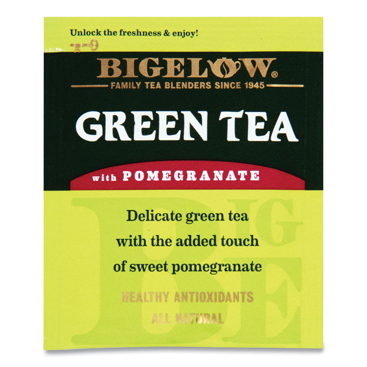 Bigelow Green Tea with Pomegranate, 0.07 oz Tea Bag, 28/Box (BTCRCB10363)