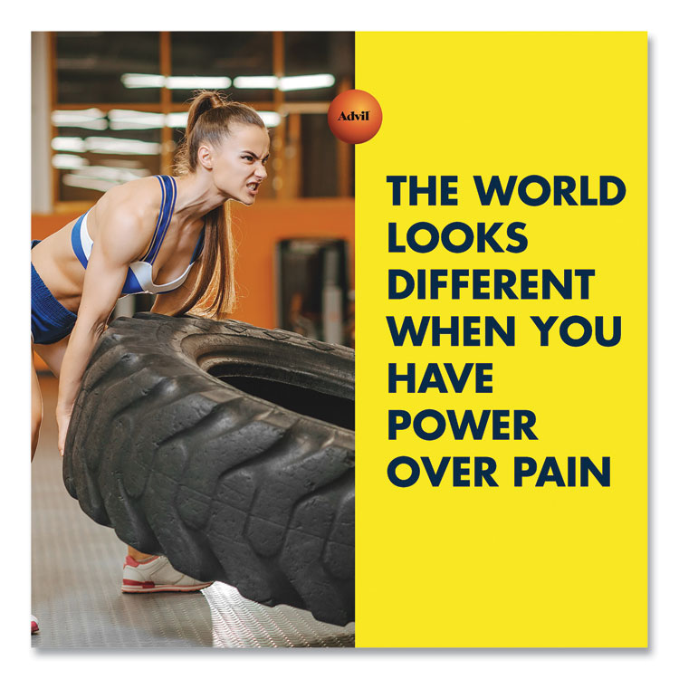 Advil Ibuprofen Pain Reliever Tablets, 100 Count (AVL015040)