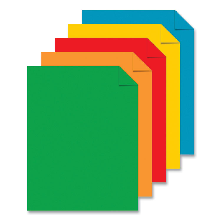 Astrobrights Color Cardstock, 65 lb Cover Weight, 8.5 x 11, Assorted Primary Colors, 50/Pack (WAU9932502)