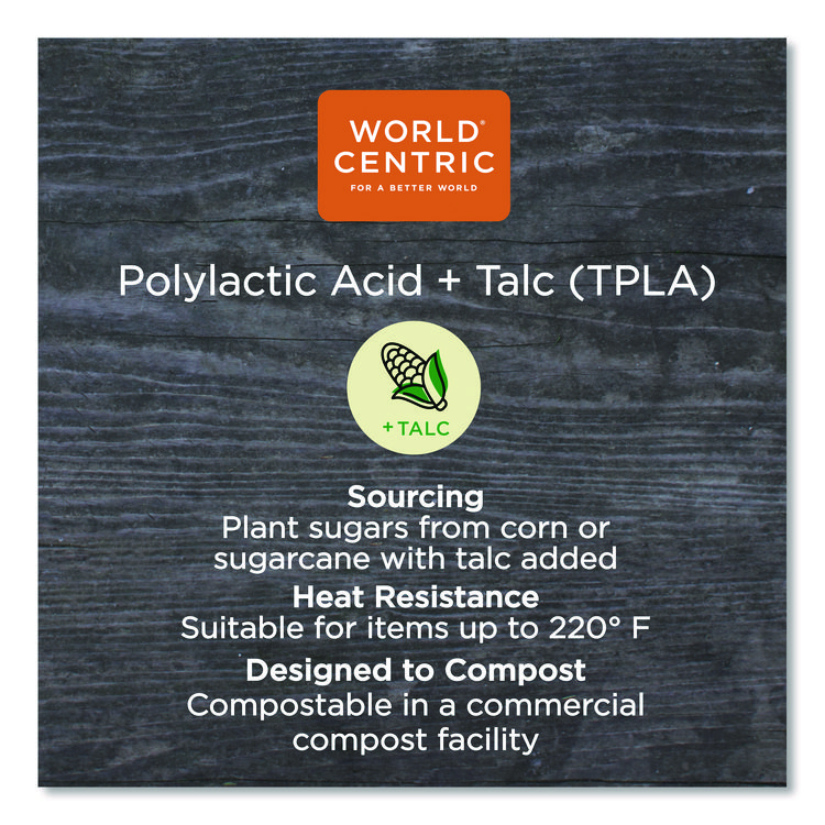 World Centric TPLA Compostable Cutlery, Knife, 6.7", White, 1,000/Carton (WORKNPS6)