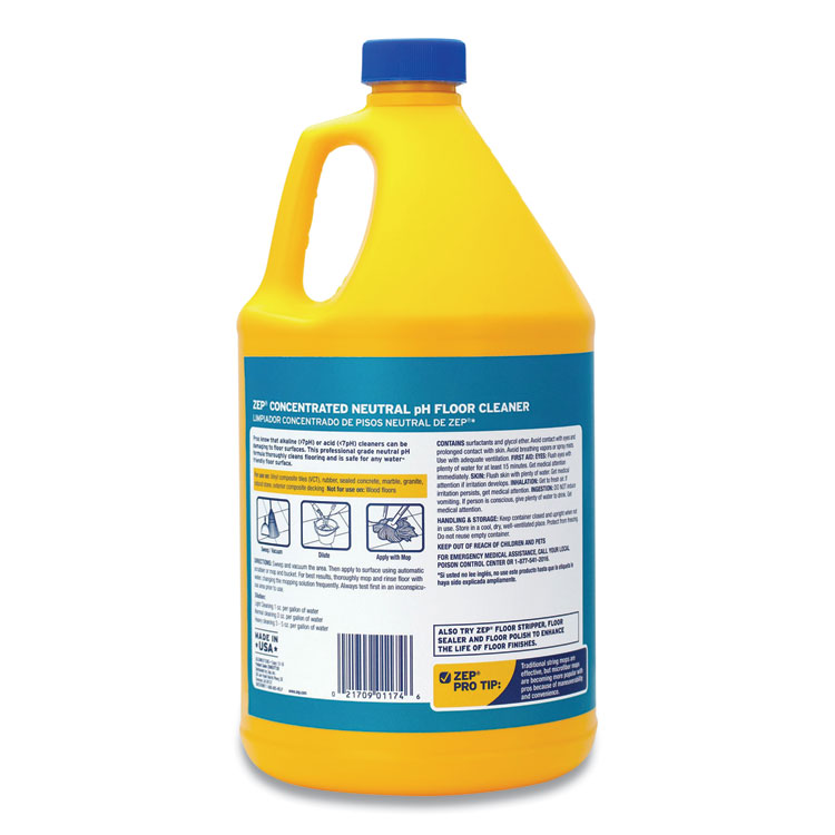 Zep Commercial Neutral Floor Cleaner, Fresh Scent, 1 gal Bottle (ZPEZUNEUT128EA)