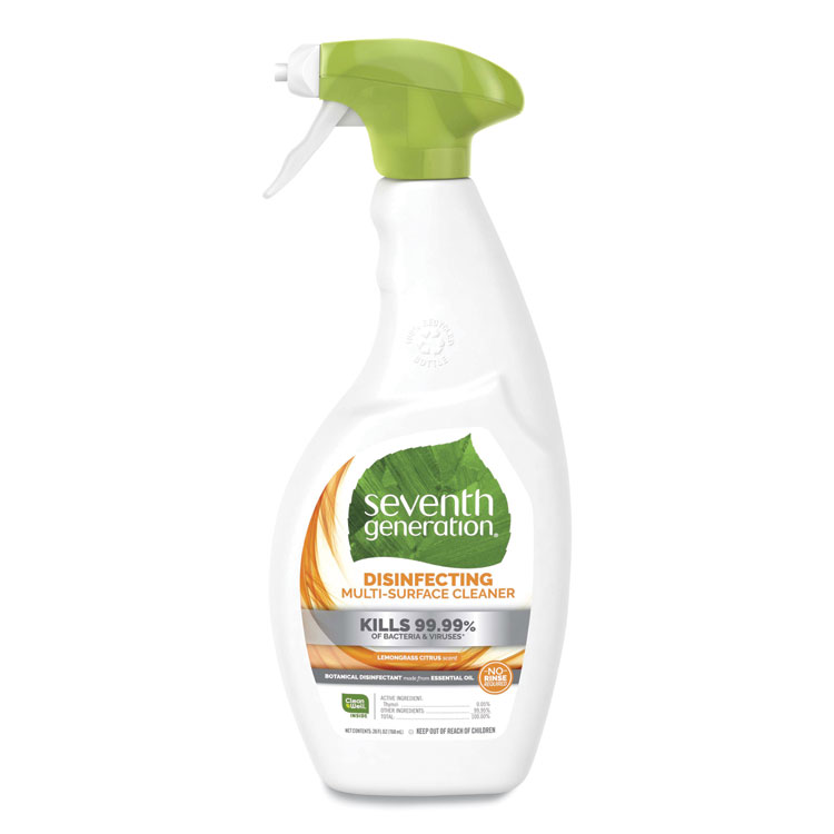 Seventh Generation Botanical Disinfecting Multi-Surface Cleaner, 26 oz Spray Bottle, 8/Carton (SEV22810CT)